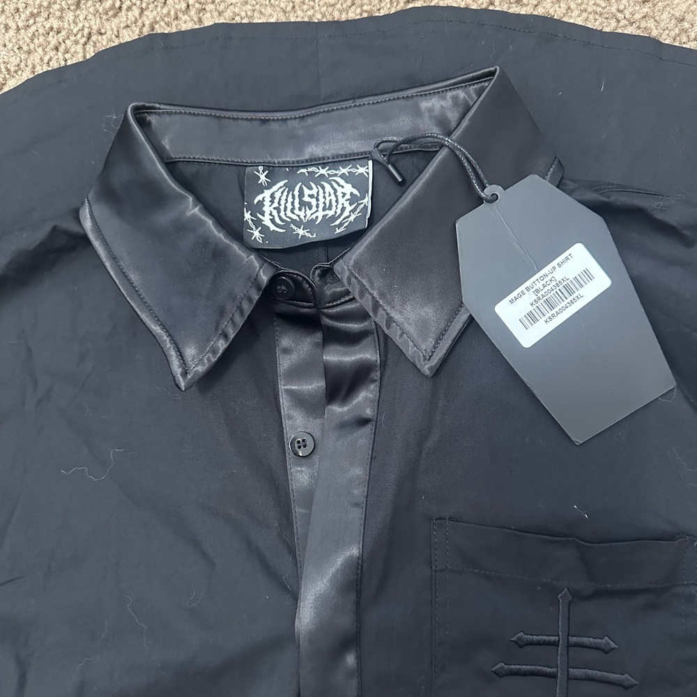 Killstar Black Shirt Jacket - Picture 2 of 6